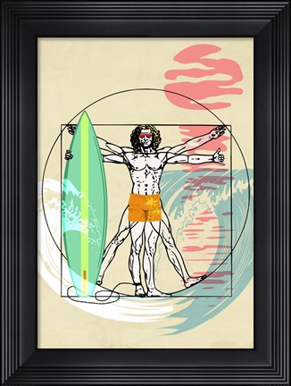 Framed Cogito Ergo Surf Print