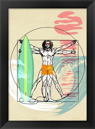 Framed Cogito Ergo Surf Print