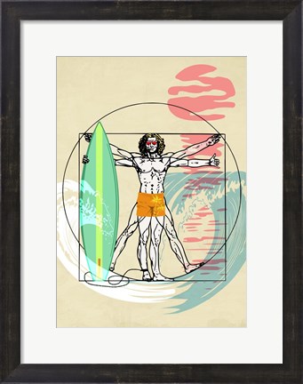 Framed Cogito Ergo Surf Print