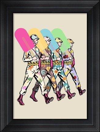 Framed No War Army Print
