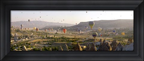 Framed Air Balloons in Goreme, Cappadocia, Turkey Print