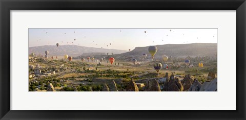 Framed Air Balloons in Goreme, Cappadocia, Turkey Print