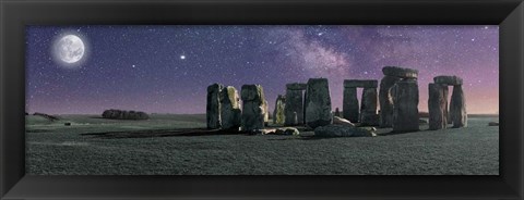 Framed Stonehenge Moon Print