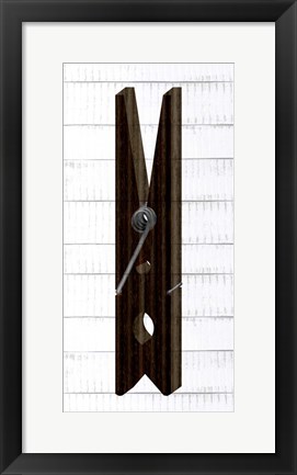 Framed Clothespin 1 Print
