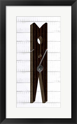 Framed Clothespin 2 Print