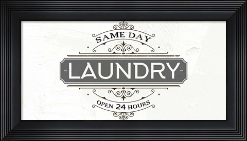 Framed Same Day Laundry Print