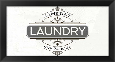 Framed Same Day Laundry Print