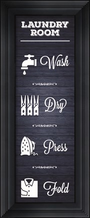Framed Laundry Natural Print