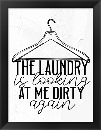 Framed Dirty Laundry BW Print