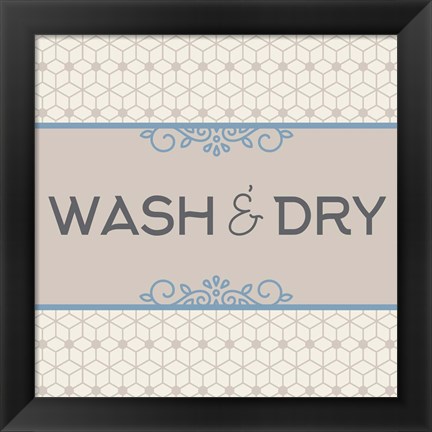 Framed Wash And Dry Laundry Print