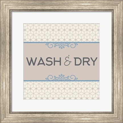 Framed Wash And Dry Laundry Print
