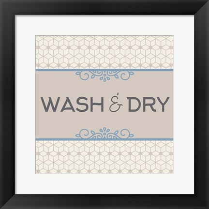 Framed Wash And Dry Laundry Print