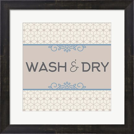 Framed Wash And Dry Laundry Print