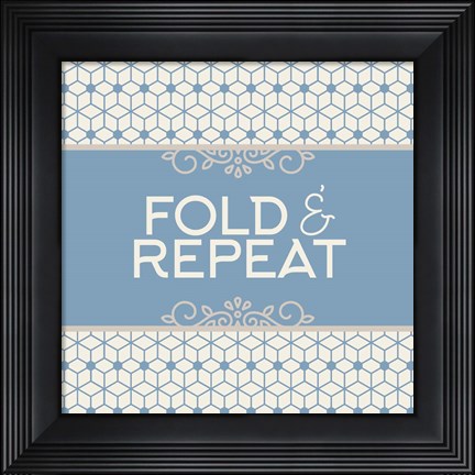 Framed Fold And Repeat Laundry Print