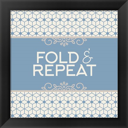 Framed Fold And Repeat Laundry Print