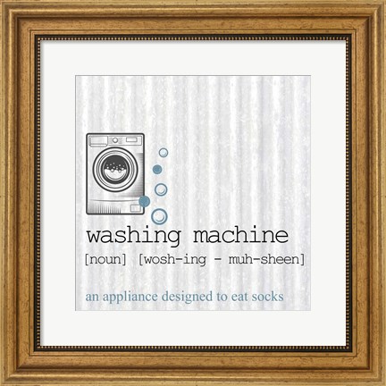 Framed Washing Machine 1 Print