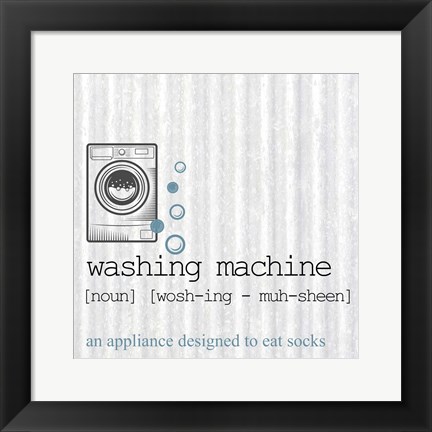 Framed Washing Machine 1 Print