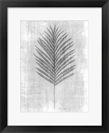 Framed Tone on Tone Palm 2 Print