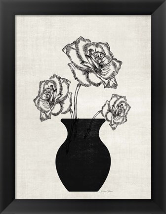 Framed Dramatic Floral Print