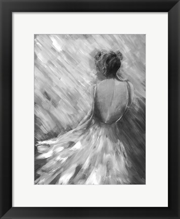 Framed Dancing BW Queen 1 Print