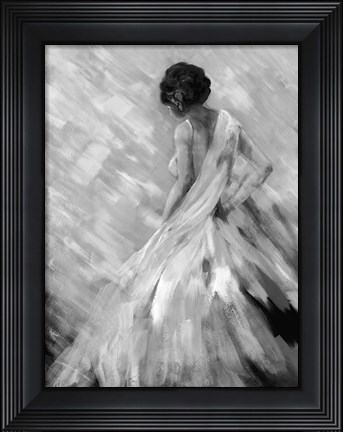 Framed Dancing BW Queen 2 Print