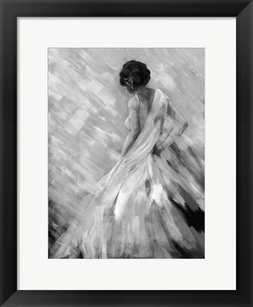 Framed Dancing BW Queen 2 Print