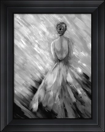 Framed Dancing BW Queen 3 Print