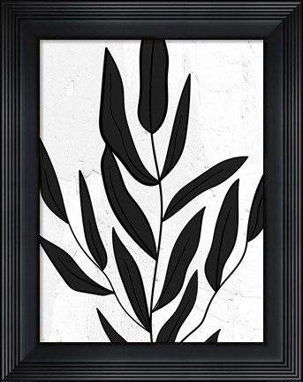 Framed Plaster Leaves 2 Print