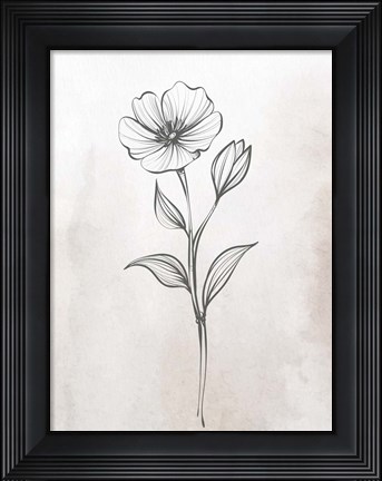 Framed Stone Floral 2 Print