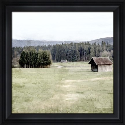 Framed Field Barn Print