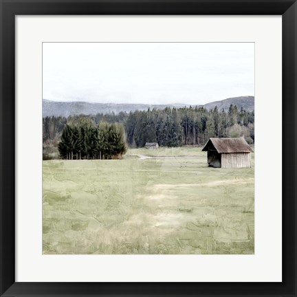 Framed Field Barn Print