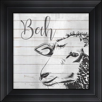 Framed Bah Print