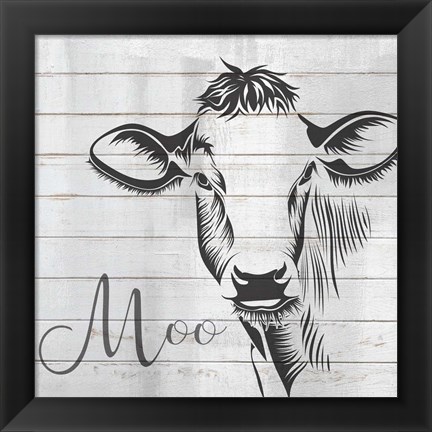 Framed Moo Print