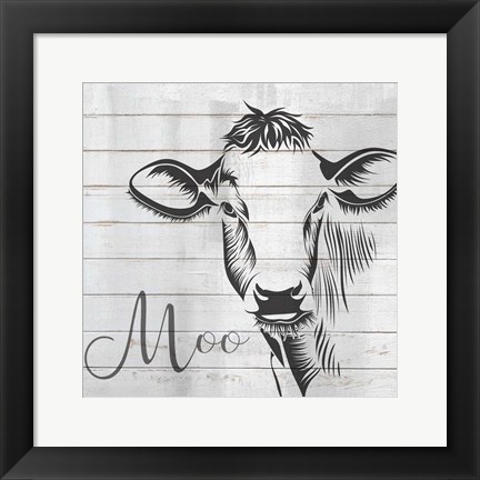 Framed Moo Print