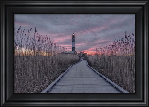 Framed Fire Island Lighthouse Sunrise Print