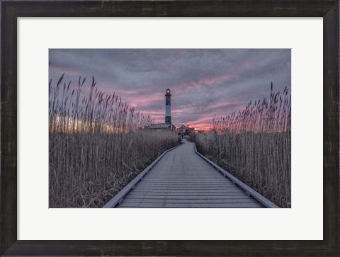 Framed Fire Island Lighthouse Sunrise Print