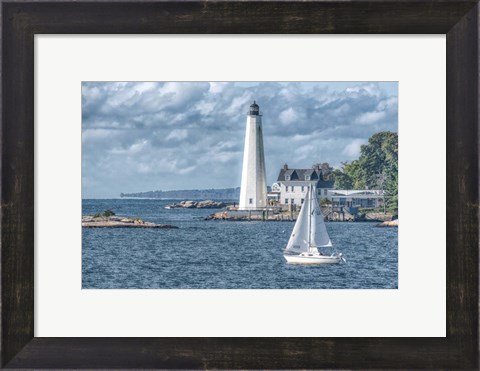 Framed New London Harbor Lighthouse Print