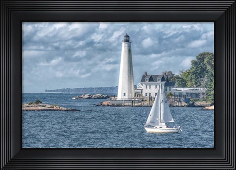 Framed New London Harbor Lighthouse Print