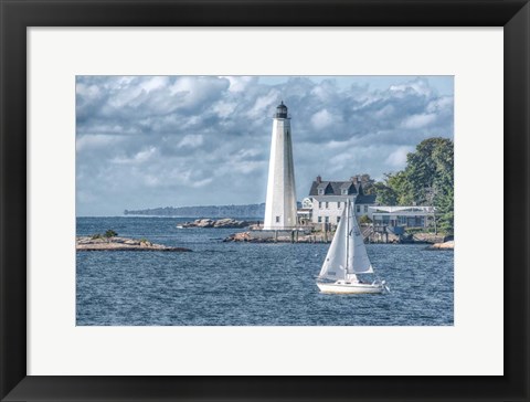 Framed New London Harbor Lighthouse Print