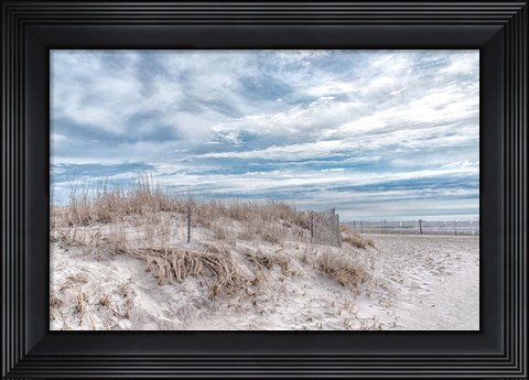 Framed Lighthouse Beach Print