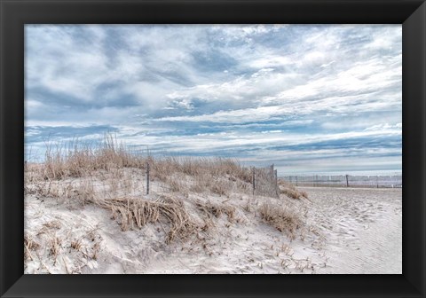 Framed Lighthouse Beach Print