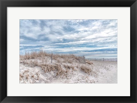 Framed Lighthouse Beach Print