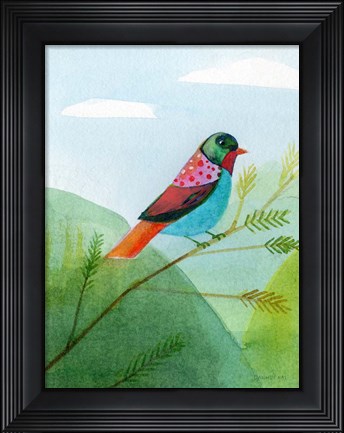Framed Colorful Birds IV Print