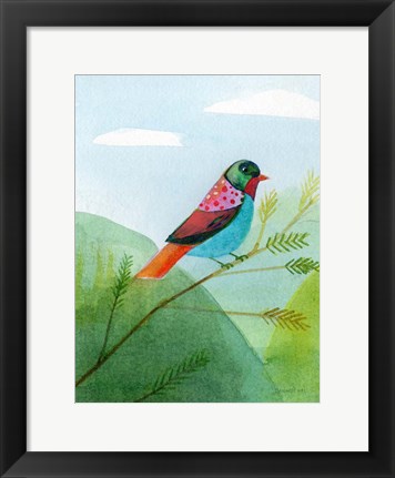 Framed Colorful Birds IV Print