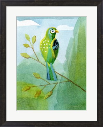 Framed Colorful Birds III Print
