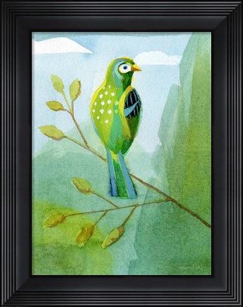 Framed Colorful Birds III Print