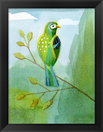 Framed Colorful Birds III Print