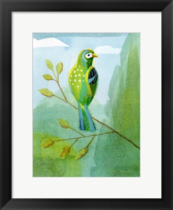 Framed Colorful Birds III Print