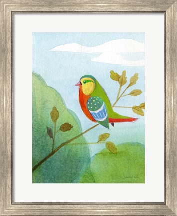 Framed Colorful Birds II Print