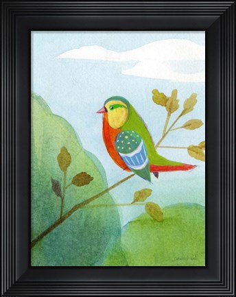 Framed Colorful Birds II Print